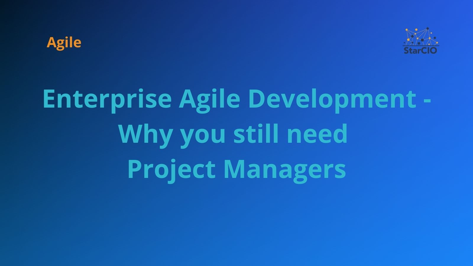 Enterprise Agile Development – Why you still need Project Managers