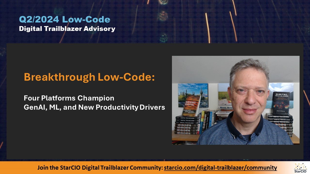 Breakthrough Low-Code: Four Platforms Champion GenAI, ML, and New Productivity Drivers